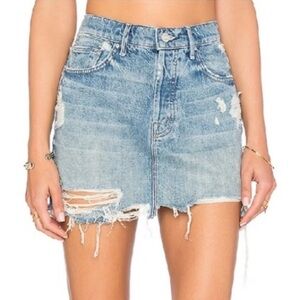 MOTHER DENIM mini jean skirt